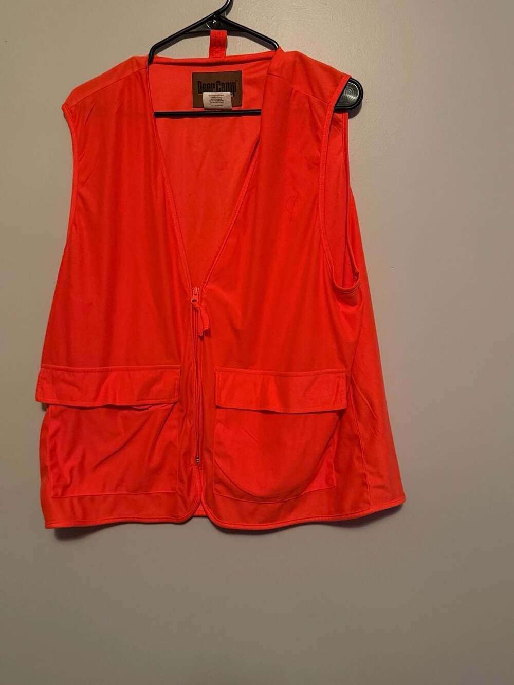 Deer Camp Style 20P Safety Orange Hunting Vest with Pockets Size L
